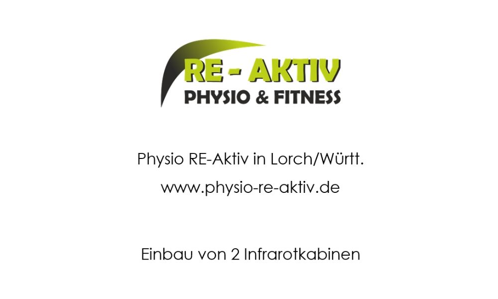 Einbau von zwei Infrarotkabinen in Lorch bei Schwäbisch Gmünd für Physio RE-Aktiv - www.physio-re-aktiv.de